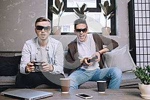 Gamers playing party