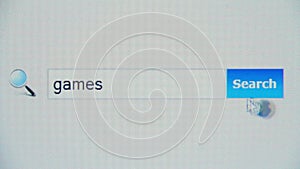 Games - browser search query, Internet web page