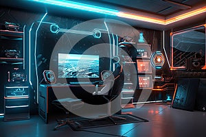 Games room cyber gamer computer gital art