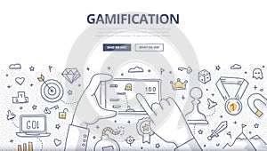 Gamification Doodle Concept