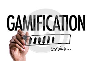 Gamification loading on a conceptual image