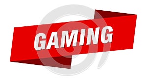 gaming banner template. ribbon label sign. sticker