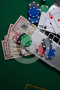 Gaming business. Internet betting services. Gambling on the site and winning money. Play poker online. Vertical frame