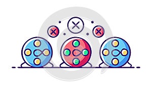 Gaming Console Controllers Icon: E-Sports Entertainment, vector design Generative AI