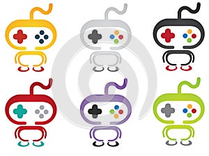 Gaming controller logo mascot