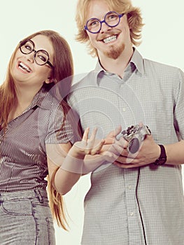 Gaming couple playing games