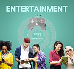 Gaming Entertainment Fun Hobby Digital Technology Concept