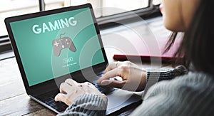 Gaming Entertainment Fun Hobby Digital Technology Concept