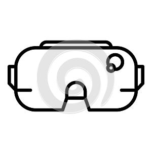 Gaming helmet icon, outline style