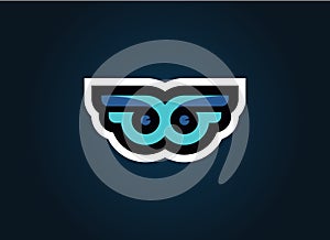 Glasses e-sports gaming logo template