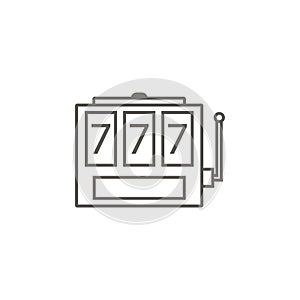 Gaming machine vector icon. Simple element illustration from map and navigation concept. Gaming machine vector icon. Real estate