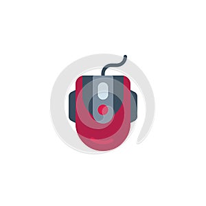 Gaming mouse flat icon