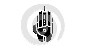 gaming mouse glyph icon animation