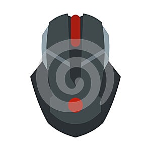 Gaming mouse icon, flat style