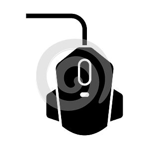 Gaming Mouse icon, full black. Suitable for website