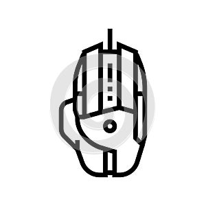 gaming mouse line icon vector illustration