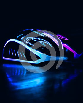 Gaming Mouse Night Lightning Photography