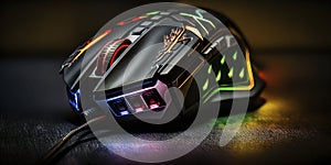 gaming mouse with rgb led light