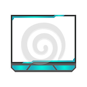Gaming Overlay vector illustration for gamers, Blue shade Gaming Overlay, stylish Overlay for gamers, Pc games, Mobile games, Live