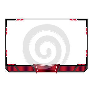 Gaming Overlay vector illustration for gamers, Red shade Gaming Overlay, stylish Overlay for gamers, Pc games, Mobile games, Live