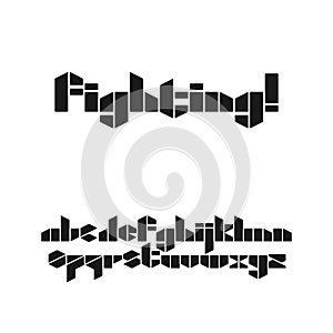 Gaming style stencil font