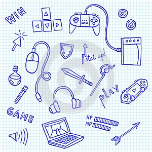 Gaming and web technology icon collection