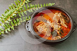 Gamjatang, Korean style Pork Back-bone Stew