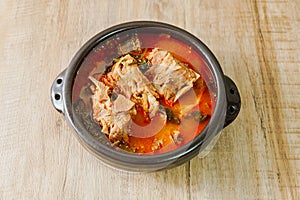 Gamjatang, Korean style Pork Back-bone Stew