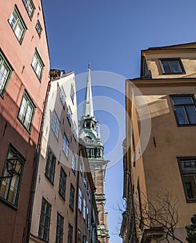 Gamla Stan/architecture/church/looking up.