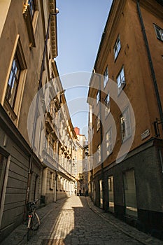 Gamla Stan/architecture/yellow buildings.