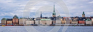 Gamla Stan Stockholm`s entrance by the sea photo