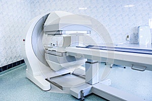 Gamma camera in the parlor of the clinic of nuclear medicine.