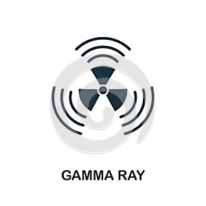 Gamma Ray icon symbol. Creative sign from biotechnology icons collection. Filled flat Gamma Ray icon for computer and mobile photo