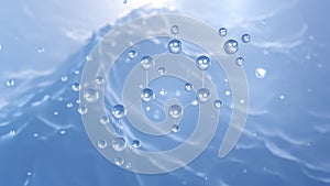 gamma-terpinene molecular structure, 3d model molecule, terpinolene, structural chemical formula view from a microscope