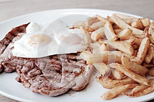 Gammon egg and chips