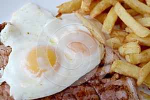 Gammon egg and chips