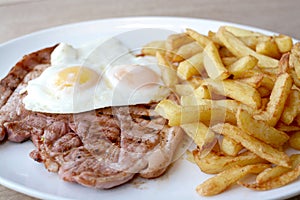 Gammon egg and chips