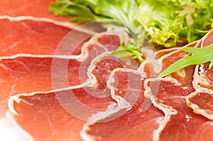 Gammon with salad