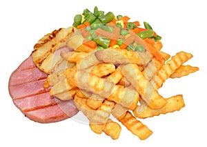 Gammon Steak And Chips