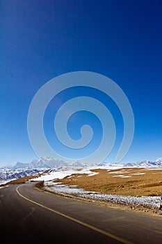 The Ganchula Mountain Pass in Tibet