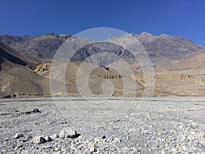 Gandaki River in Winter in Mustang District, Nepal.