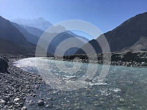 Gandaki River in Winter in Mustang District, Nepal.