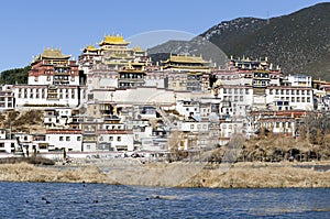 Ganden Sumtseling or Songzanlin monastery  also known as Little Potala Palace  Shangri La  Yunnan Province  China