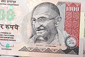 Gandhi on Indian rupee