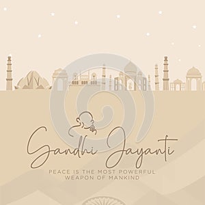 Gandhi Jayanti 2nd October banner design