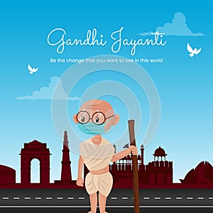 Gandhi Jayanti banner design