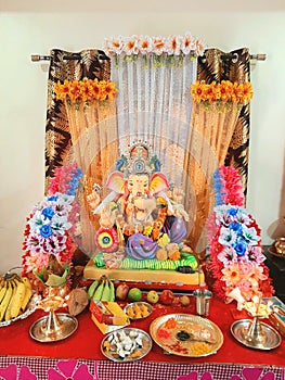 Ganesh murti decoration