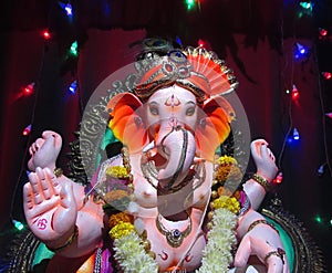 Ganesh Murti in the festival season on Ganeshotsav.(Selective focus)