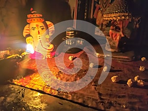 Ganesh pooja at early morning and night
