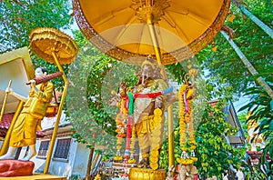 Ganesh shrine in Wat Phra Singh, Chiang Rai, Thailand
